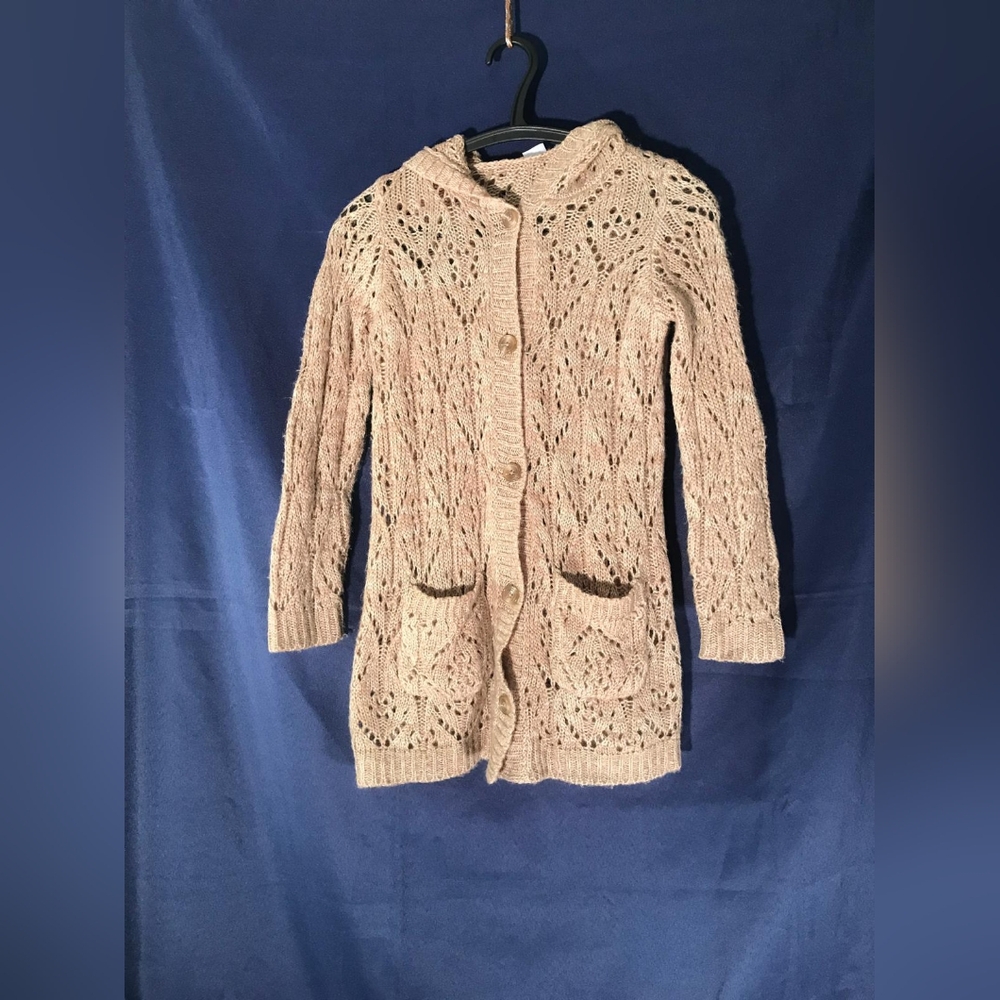 Crazy 8 Girl's Beige Knit Cardigan